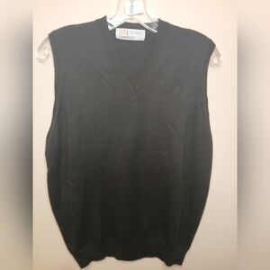 John Smedley Pure Merino 100% Wool Black Pullover Vest